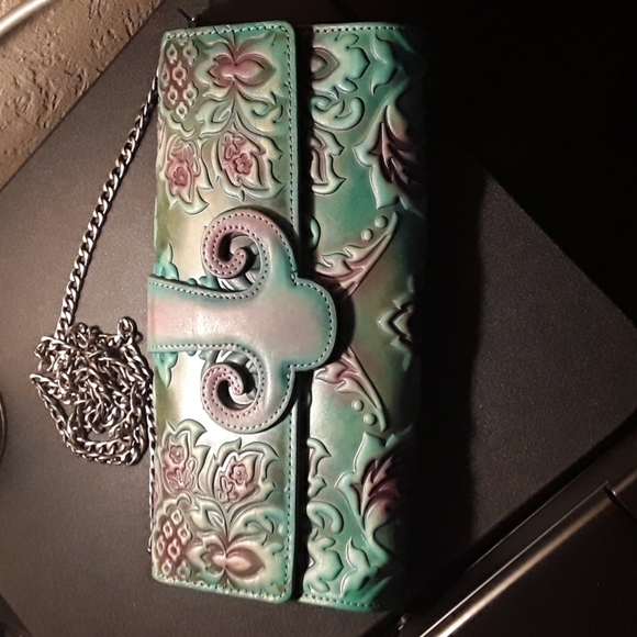 Aphison Designer Unique Embossed Floral Premium Vegan Leather Mini Crossbody - Picture 10 of 10